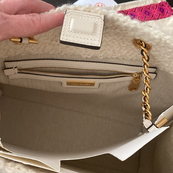 *NWT* Tory Burch Ella Chain Tote - Color is New Cream - Picture 14 of 17